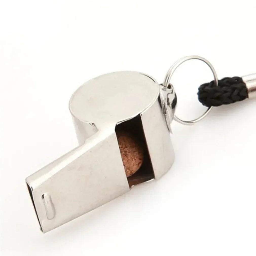 1PC Referee Whistles Metal Whistles Stainless Steel Metal Sports Whistles Sports Equipment With Lanyards Sports Referee Tools