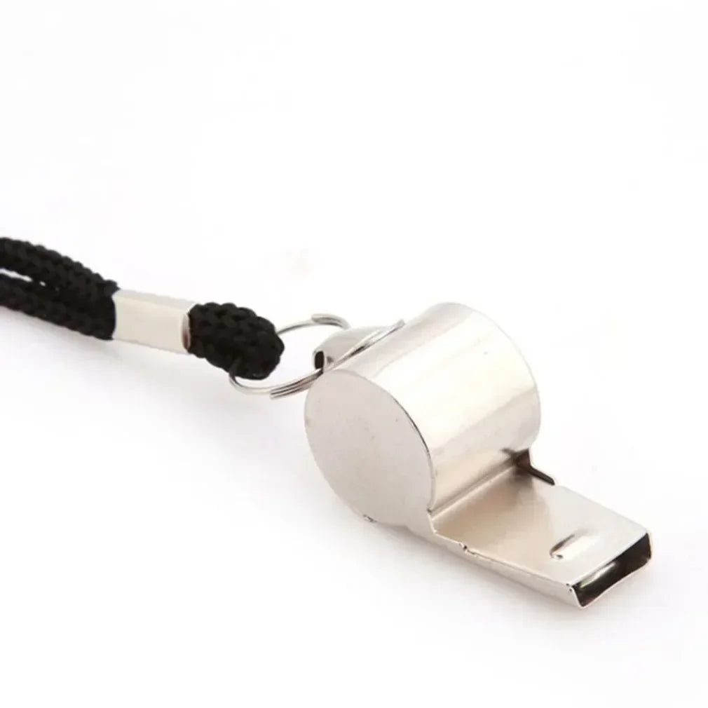 1PC Referee Whistles Metal Whistles Stainless Steel Metal Sports Whistles Sports Equipment With Lanyards Sports Referee Tools
