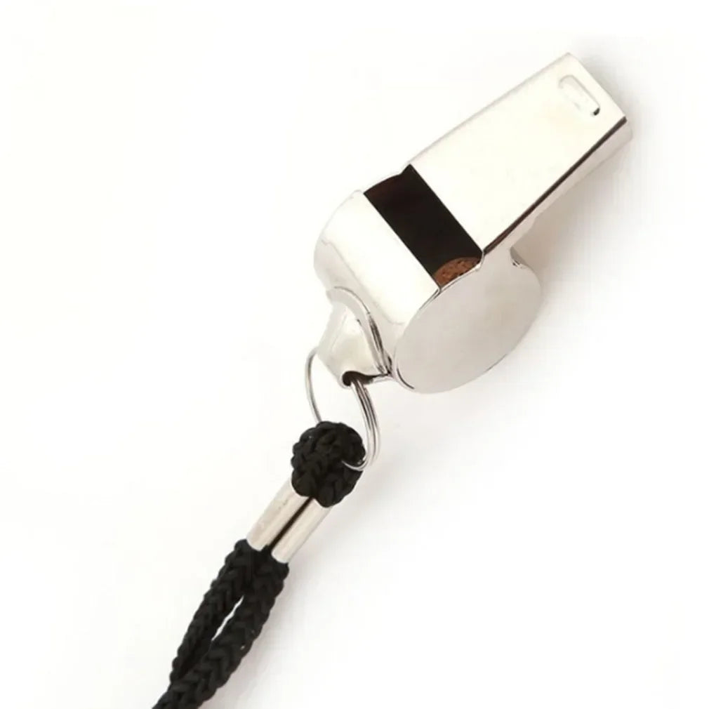 1PC Referee Whistles Metal Whistles Stainless Steel Metal Sports Whistles Sports Equipment With Lanyards Sports Referee Tools