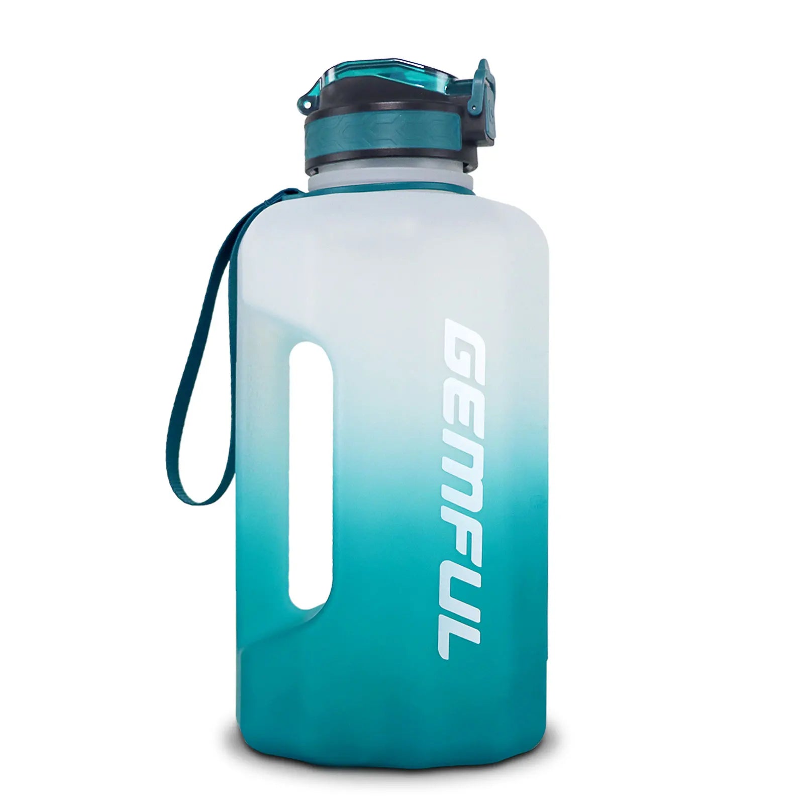 2.2 Liter Water Bottles with Straw Times to Drink Durable Sports Big Jug with Handle Leakproof BPA Free Reusable for Adults