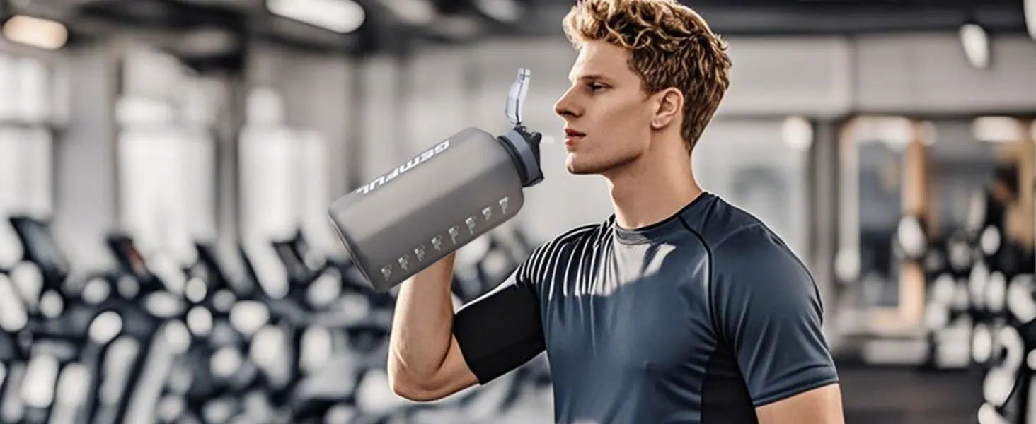 2.2 Liter Water Bottles with Straw Times to Drink Durable Sports Big Jug with Handle Leakproof BPA Free Reusable for Adults