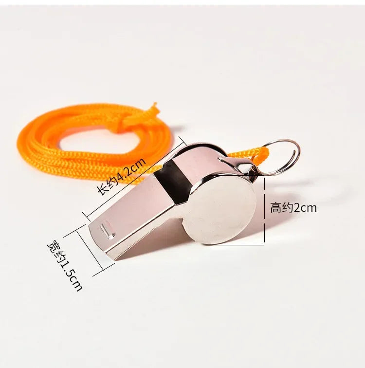 1PC Referee Whistles Metal Whistles Stainless Steel Metal Sports Whistles Sports Equipment With Lanyards Sports Referee Tools