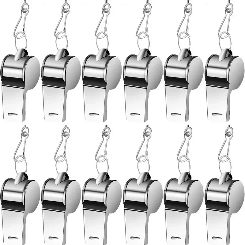 1PC Referee Whistles Metal Whistles Stainless Steel Metal Sports Whistles Sports Equipment With Lanyards Sports Referee Tools
