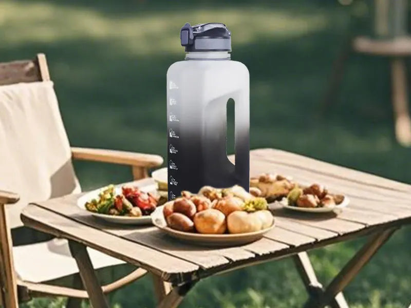 2.2 Liter Water Bottles with Straw Times to Drink Durable Sports Big Jug with Handle Leakproof BPA Free Reusable for Adults